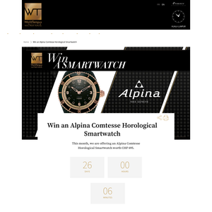 Win an Alpina Comtesse Horological Smartwatch