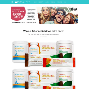 Win an Arbonne Nutrition prize pack