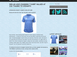 Win an Asics running t-shirt valued at $50 thanks to Speights
