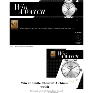 Win an Emile Chouriet Alchimie Watch