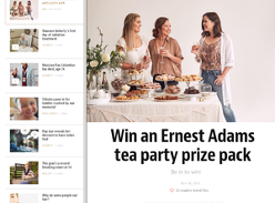 Win an Ernest Adams tea party prize pack