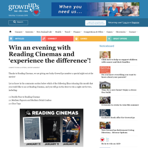 Win an evening with Reading Cinemas and ‘experience the difference’