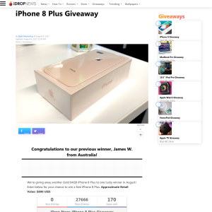 Win an iPhone 8 Plus