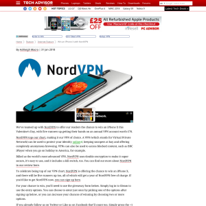Win an iPhone X with NordVPN