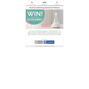 Win an Opulence Nebulizing Essential Oil Diffuser