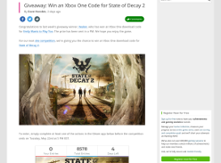 Win an Xbox One Code for State of Decay 2