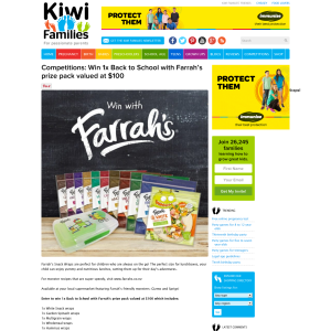 Win Back to School with Farrah’s prize pack  