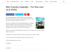 Win Country Calander - For the Love of it! DVDS