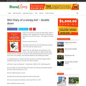 Win! Diary of a wimpy kid ? double down