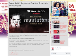 Win double pass to Taylor Swift’s Reputation Stadium Tour