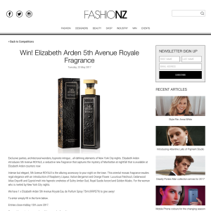 Win Elizabeth Arden 5th Avenue Royale Fragrance