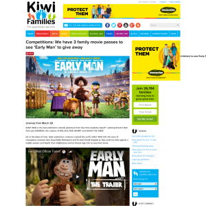 Win family movie passes to see ‘Early Man’