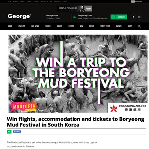 Win flights, accommodation and tickets to Boryeong Mud Festival in South Korea