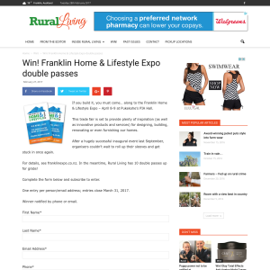 Win! Franklin Home & Lifestyle Expo double passes
