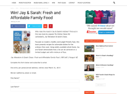 Win! Jay & Sarah: Fresh and Affordable Family Food
