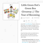 Win Little Green Dot's Green Box Prize Pack