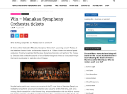 Win Manukau Symphony Orchestra tickets