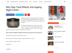 Win! Olay Total Effects Anti-Ageing Night Cream