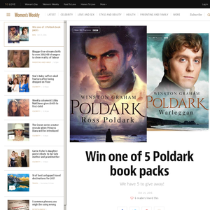 Win one of 5 Poldark book packs