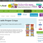 Win one of five Proper Crisps prize packs, worth $40 each