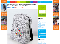 Win one of three ‘0800 What’s Up’ Colour Me In Bags from OfficeMax