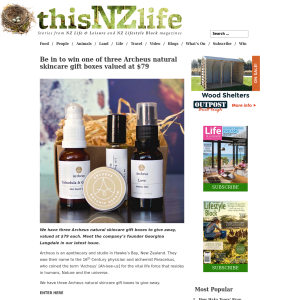 Win one of three Archeus natural skincare gift boxes