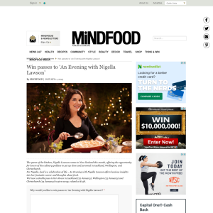 Win passes to ‘An Evening with Nigella Lawson’