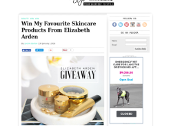 Win products from Elizabeth Arden