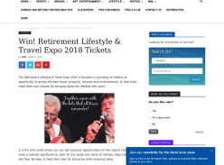 Win Retirement Lifestyle & Travel Expo 2018 Tickets
