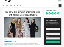 Win Steal the Show at NZ Fashion Week + Win a Brother Sewing Machine