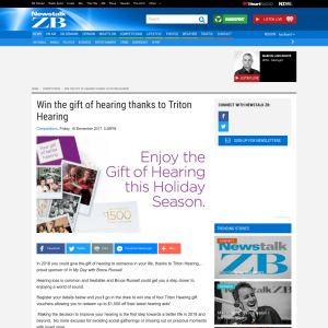Win the gift of hearing thanks to Triton Hearing