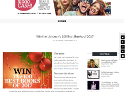 Win the Listener's 100 Best Books of 2017