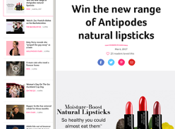 Win the new range of Antipodes natural lipsticks
