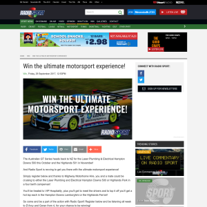 Win the ultimate motorsport experience