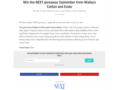 Win the Wallace Cotton and Evolu prize pack