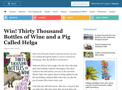 Win Thirty Thousand Bottles of Wine and a Pig Called Helga