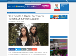Win Tickets & Dinner For Two To When Sun & Moon Collide