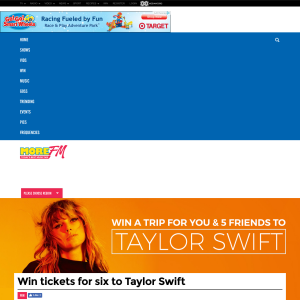 Win tickets for six to Taylor Swift