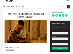 Win Tickets to Academy Nominated Movie ?Loving?