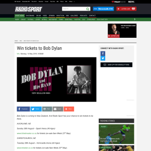 Win tickets to Bob Dylan