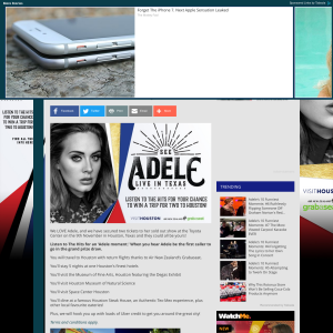 Win tickets to see Adele live in Houston Texas
