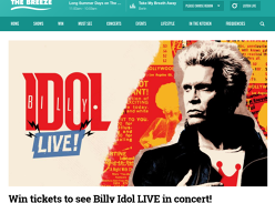 Win tickets to see Billy Idol Live in concert
