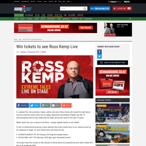 Win tickets to see Ross Kemp Live