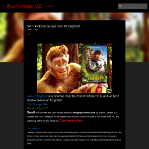 Win Tickets to See Son Of Bigfoot