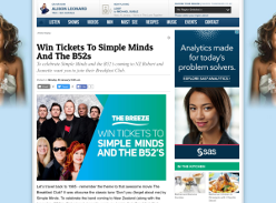 Win tickets to Simple Minds and the B52's
