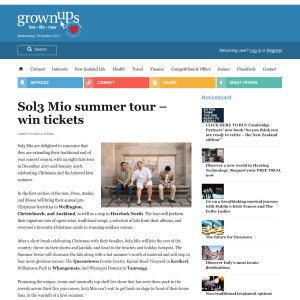 Win tickets to Sol3 Mio summer tour