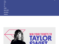 Win tickets to Taylor Swift LIVE in 2018