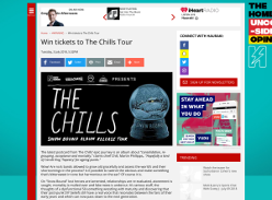 Win tickets to The Chills Tour
