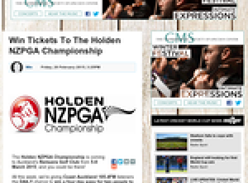 Win Tickets To The Holden NZPGA Championship