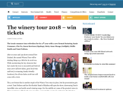 Win tickets to the winery tour 2018
